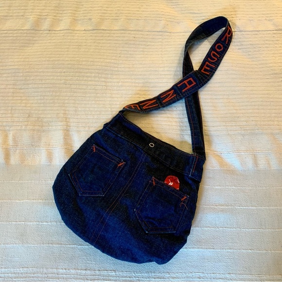 Vintage Embroidered Denim Bag - Picture 2 of 5